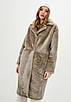 Шуба з мутону VK бежева довга (Атр. LT457-B), фото 2