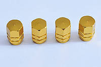 Колпачки/крышки на ниппель(золотник) - аллюминий Шестигранник Золото Нипель золотник