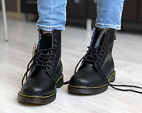 Ботинки женские Dr Martens модель 1460 Black Обувь Мартинсы демисезонные черные ПУ, 36