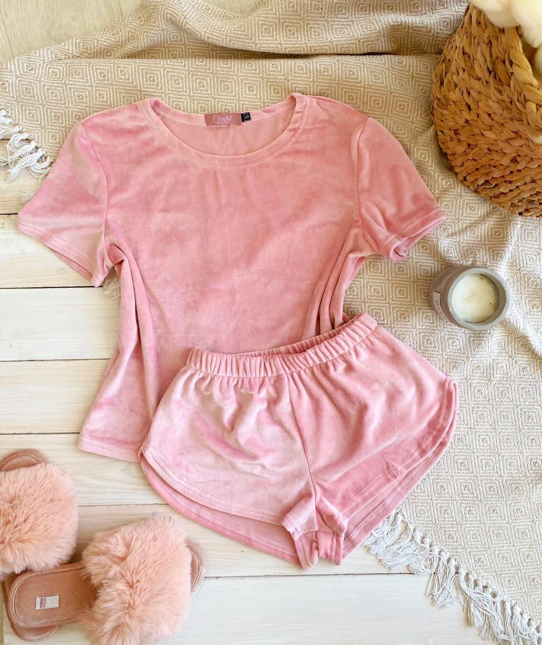 Пижама женская легкая с шортиками домашний набор для девушек розового цвета пижама домашняя одежда для сна - фото 7 - id-p1344100678