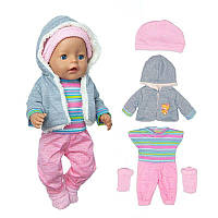 Набор одежды для куклы Беби Борн  40- 43 см / Baby Born брючки курточка шапочка носки 8376