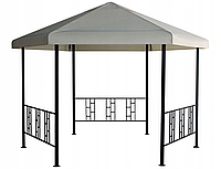 Шестикутна садова металева альтанка 1,8х1,8м