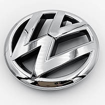 Емблема передня VW (Фольцваген) 135 мм GOLF 6 (2008-2013) - Хром (5K0853601), фото 4