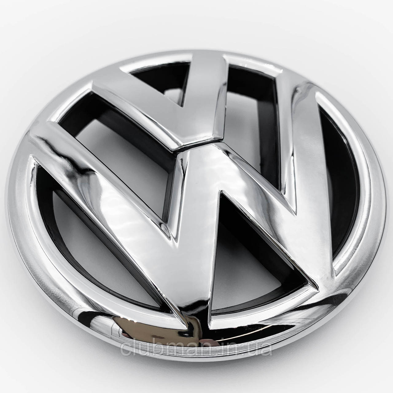 Eмблема передня VW (Фольцваген) 135 мм PASSAT B7, CADDY 3, TOURAN 1 - Хром (1T0853601E)