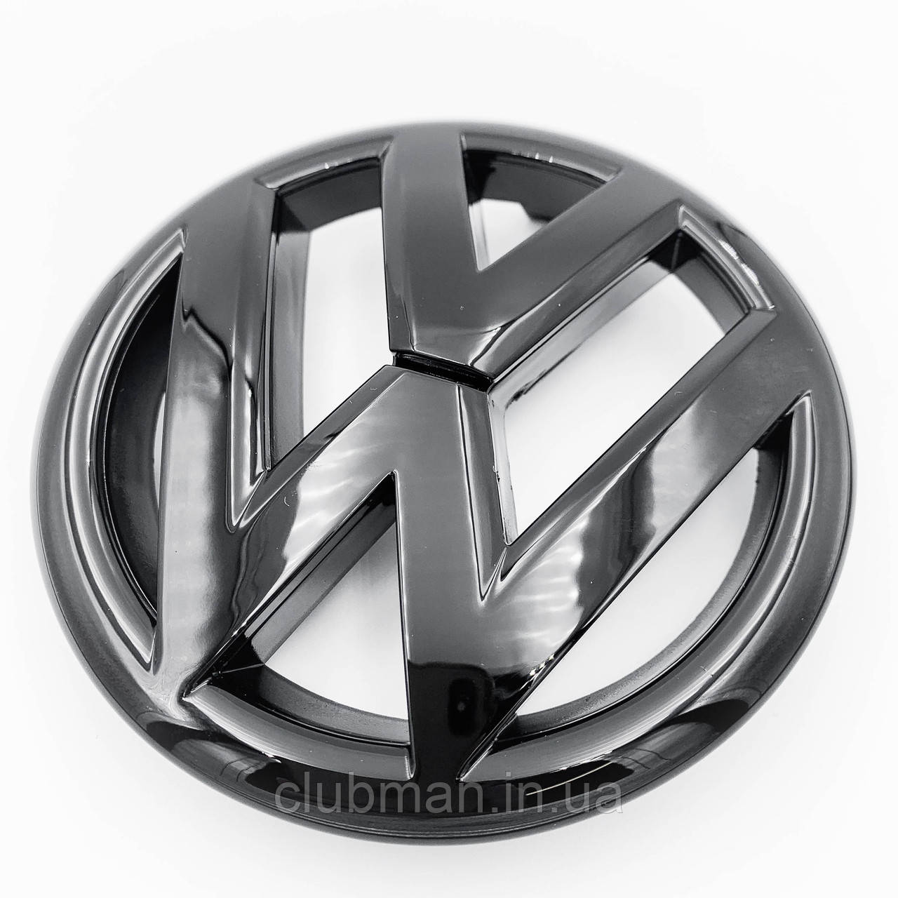 Эмблема передня VW Volkswagen (Фольцваген) 130мм JETTA 6 (2010-2014) - Чорний глянець (5C6853601)