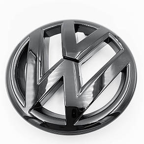 Эмблема передня VW Volkswagen (Фольцваген) 130мм JETTA 6 (2010-2014) - Чорний глянець (5C6853601), фото 1