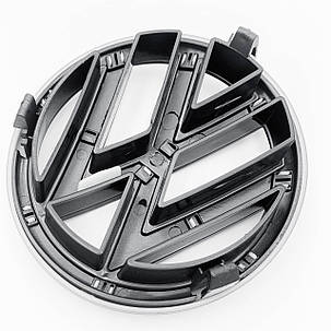 Эмблема передня VW Volkswagen (Фольцваген) 130мм JETTA 6 (2010-2014) - Чорний глянець (5C6853601), фото 3