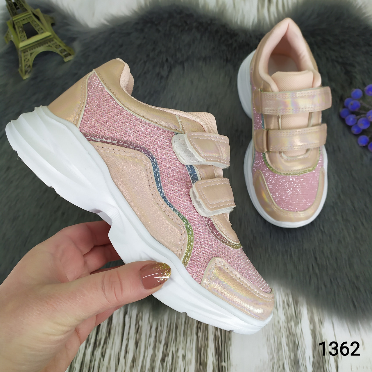 Кросівки дитячі рожеві для дівчинки демісезонні, фото 1