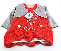 Дитяче плаття Туреччина 3, 6 місяців для новонародженої дівчинки ошатне червоне (ПДН30)