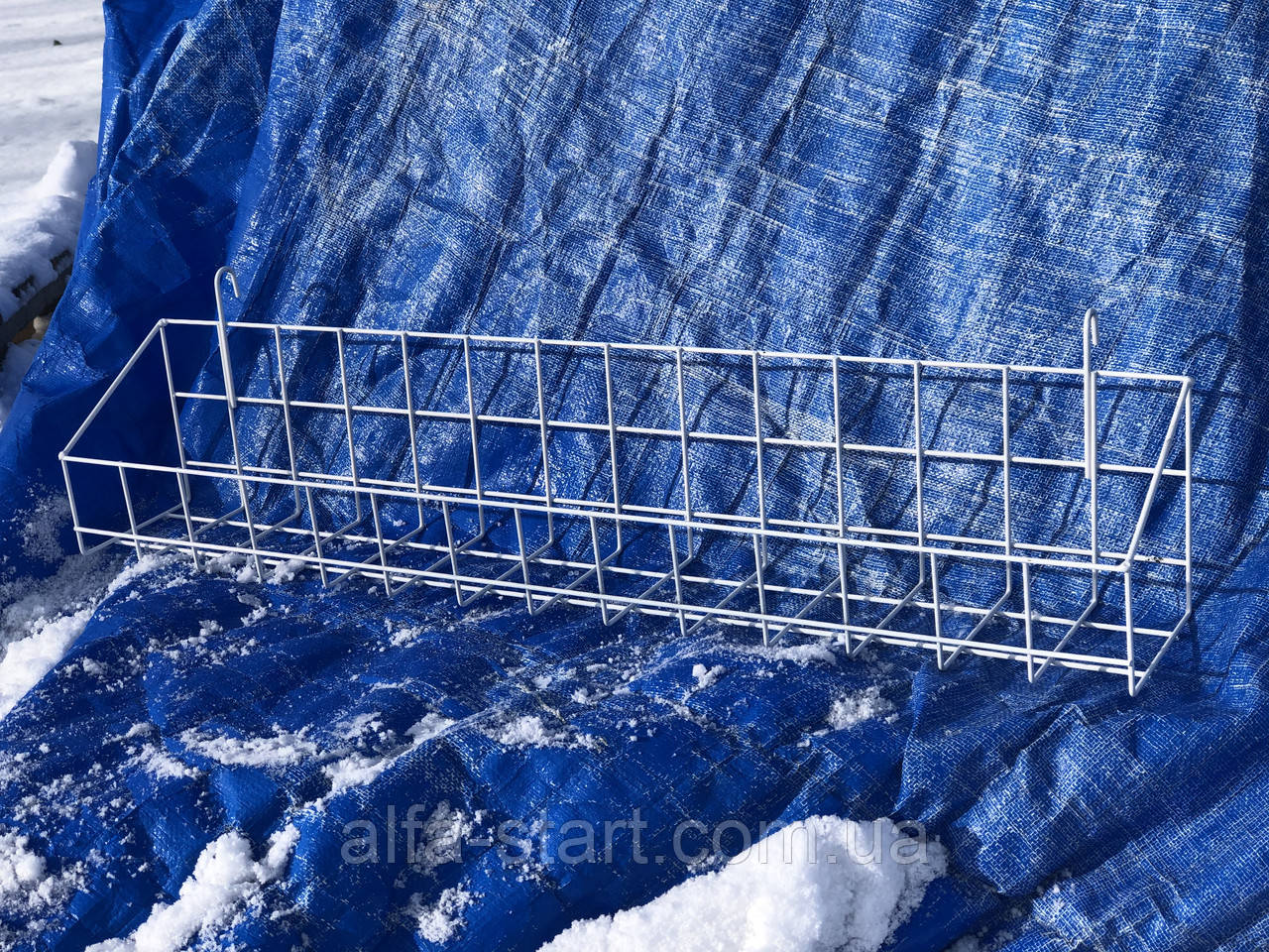 Навісний кошик-полиця 500/100 мм на торгову сітку, стійку