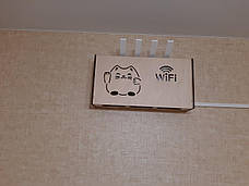 Настінна коробка для роутера Wi-Fi Полка Котик, фото 3