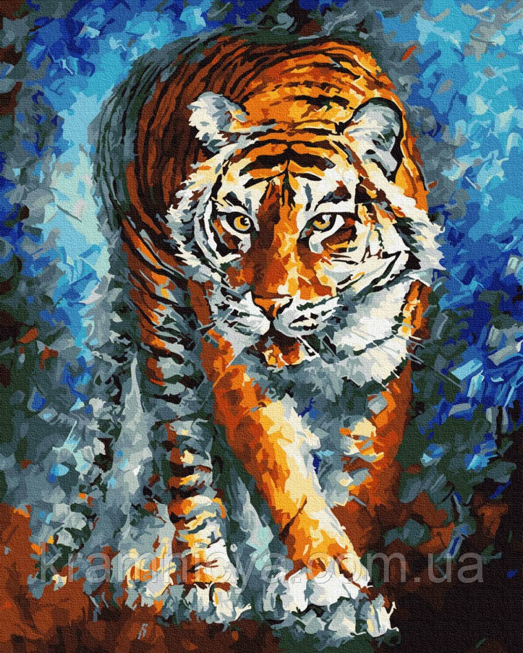 Картина за номерами Голодний тигр, 40x50 Rainbow Art (GX23072), фото 1