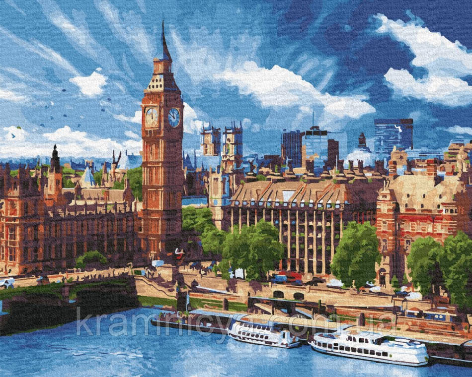 Картина за номерами Сонячний Лондон, 40x50 Rainbow Art (GX30493)