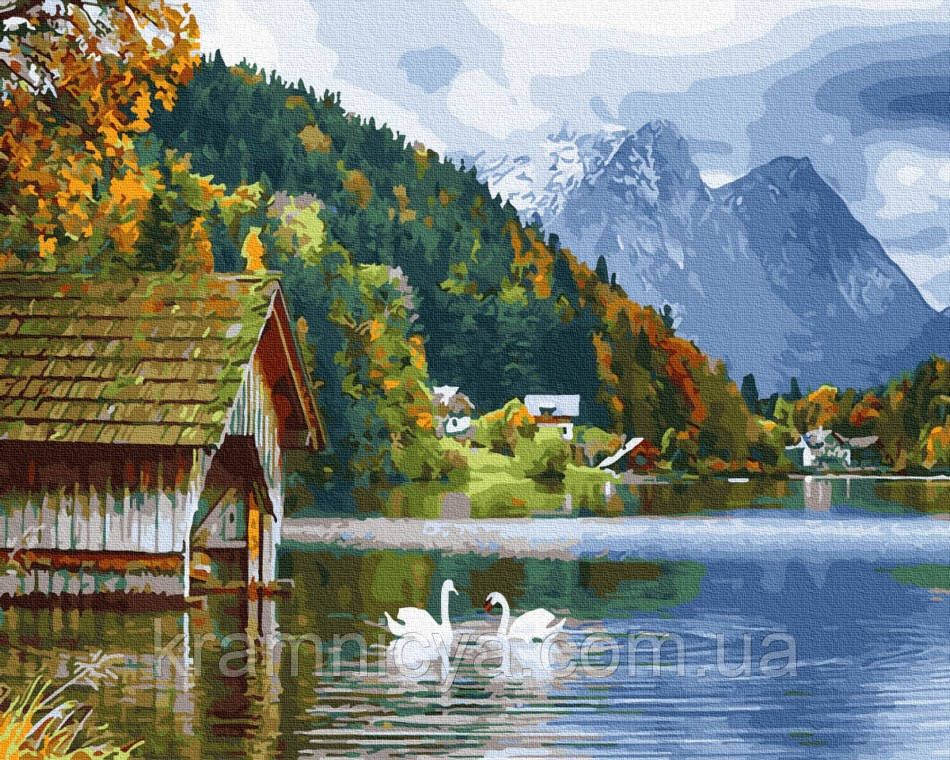 Картина за номерами Озеро з лебедями, 40x50 Rainbow Art (GX27951), фото 1