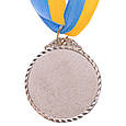 Медаль нагородна для більярда Більярдист зі стрічкою (2 місце, срібло) ø5см, фото 2