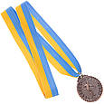 Медаль наградна для більярда Більярдист зі стрічкою (3 місця, бронза) ø5см, фото 4