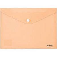 Папка-конверт на кнопці А5 Axent Pastelini 180мкм фактура глянець, персикова
