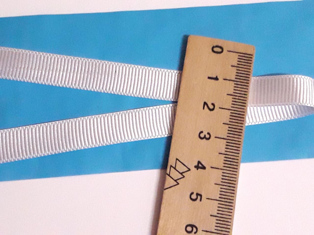 Стрічка репсова 1 см, Біла. Ціна за 1 метр