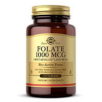 Витамины и минералы Solgar Folate 1000 mcg (Metafolin 1000 mcg), 120 таблеток