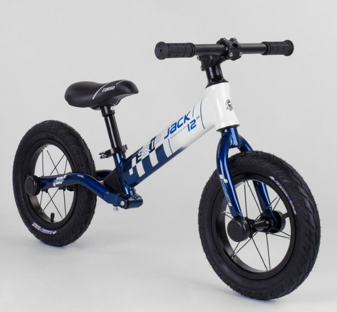 Велобіг дитячий на 2 3 4 роки Corso Skip Jack 93307 алюмінієва рама амортизатор колеса надувні 12, фото 1