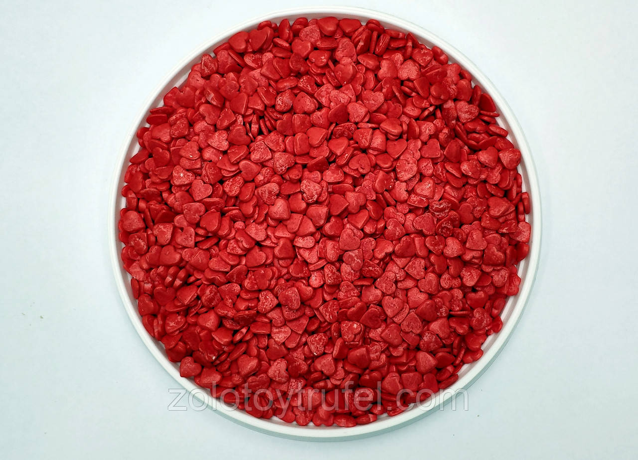 Декор серця червоні, 25 г, фото 1