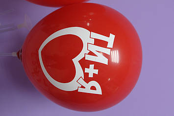 Повітряна кулька 12 дюймів з написом російську та українську ти + я 1шт напис українська