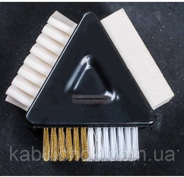 Щітка потрійна для замші нубука, фото 1