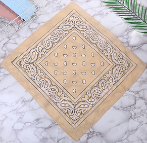 Класична бандана 55*55 см бежевий, фото 3