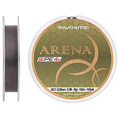 Шнур Favorite Arena PE 100m (silver gray) #0.175/0.071mm 3.5lb/1.4kg