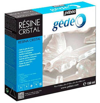 Двокомпонентна епоксидна глазур Суперглянцевий GEDEO 150мл Прозора P-766150