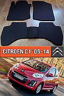 ЄВА килимки Сітроен С1 2005-2014. EVA гумові килими на Citroen C1