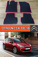 ЄВА килимки Сітроен С3 2009-2016. EVA гумові килими на Citroen C3 2