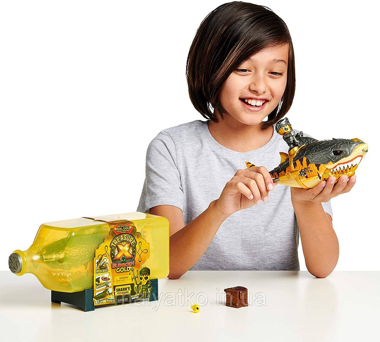 Набір сюрприз Розкопки Тигрова Акула мисливець Treasure X Sunken Gold shark's Treasure, фото 1