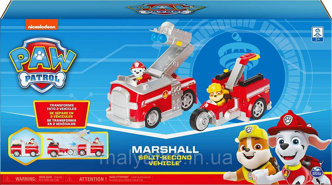 Машина-трансформер Маршалла Щенячий Патруль PAW Patrol Chase Split-Second Marshall