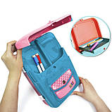 Дитячий навчальний набір для малювання Backpack packing 3in1  ⁇  Рюкзак для творчості з магнітною дошкою рожевий, фото 6