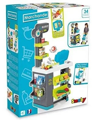 Іграшковий дитячий набір Smoby Супермаркет-магазин з касою, з візком, для дівчаток 350212