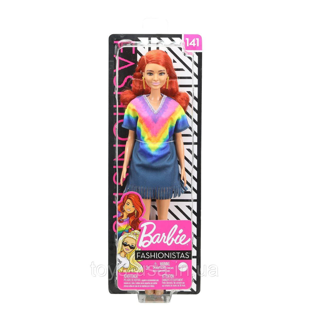 Лялька Барбі " модниця 141 довге руде волосся Barbie Fashionistas Long Red, фото 1
