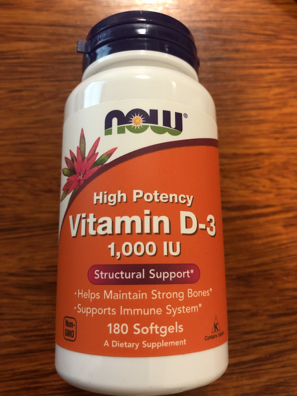 Витамин Д-3 Now Foods Vitamin D-3 1000 IU 180 Softgels