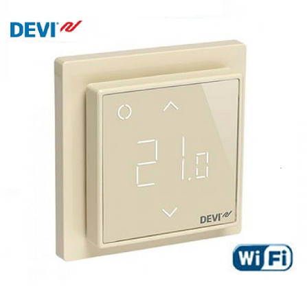 Терморегулятор сенсорний DEVIreg Smart WI-FI Ivory з інтелектуальним таймером (Данія), фото 1