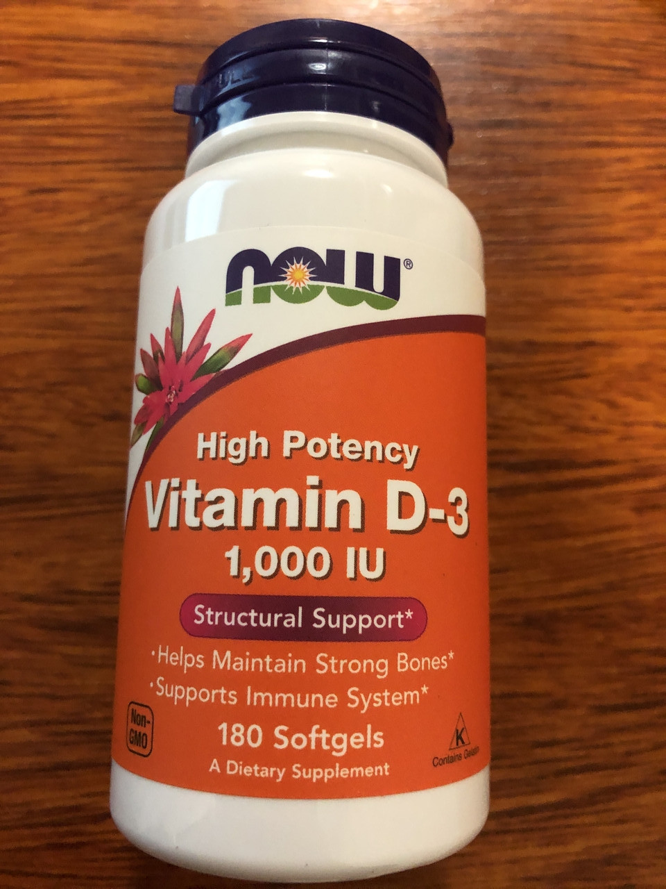 Вітамін Д3 Now Foods Vitamin D-3 1000 IU 180 Softgels