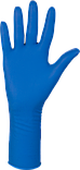 Рукавички подовжені щільні латексні Mercator ambulance high risk Неопудрені (50 шт./пач.) сині, фото 2