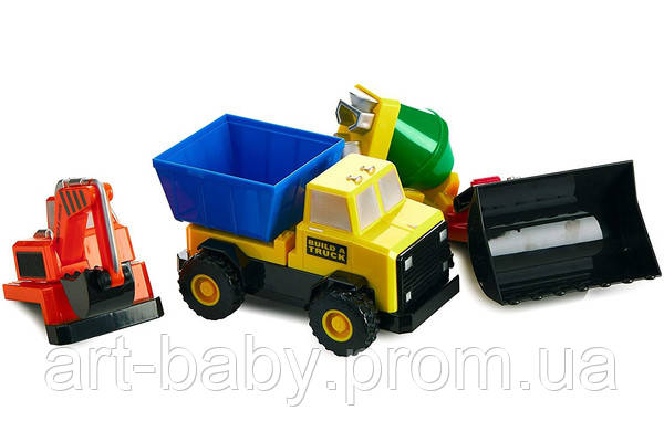 Дитячий конструктор Popular Playthings машинка (бетономішалка, вантажівку, бульдозер, екскаватор)