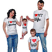 Набор футболок для всей семьи "i love..." Family look