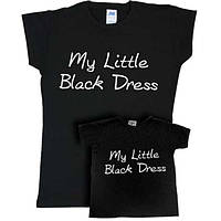 Футболки family look для мамы и дочки "my little black dress" Family look