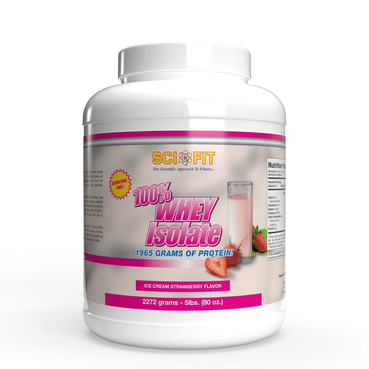Купити протеїн - Ізолят сироваткового протеїну - SciFit 100% Whey Isolate 2272 g Strawberry