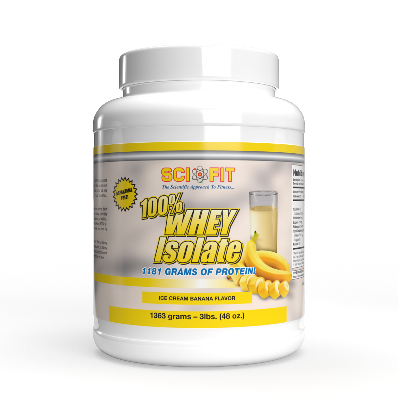 Купити протеїн - Ізолят сироваткового протеїну - SciFit 100% Whey Isolate 1363 g banana