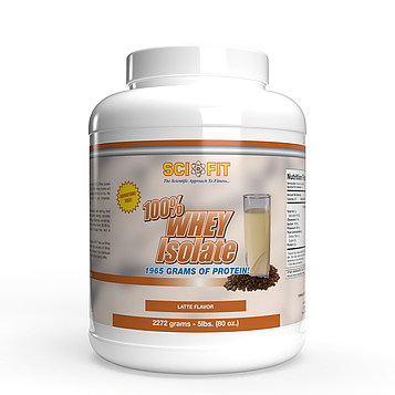 Протеїн Ізолят сироваткового протеїну SciFit 100% Whey Isolate 2272 грам Latte