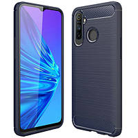 Чохол Fiji Polished Carbon для Realme C3 ТПУ бампер синій