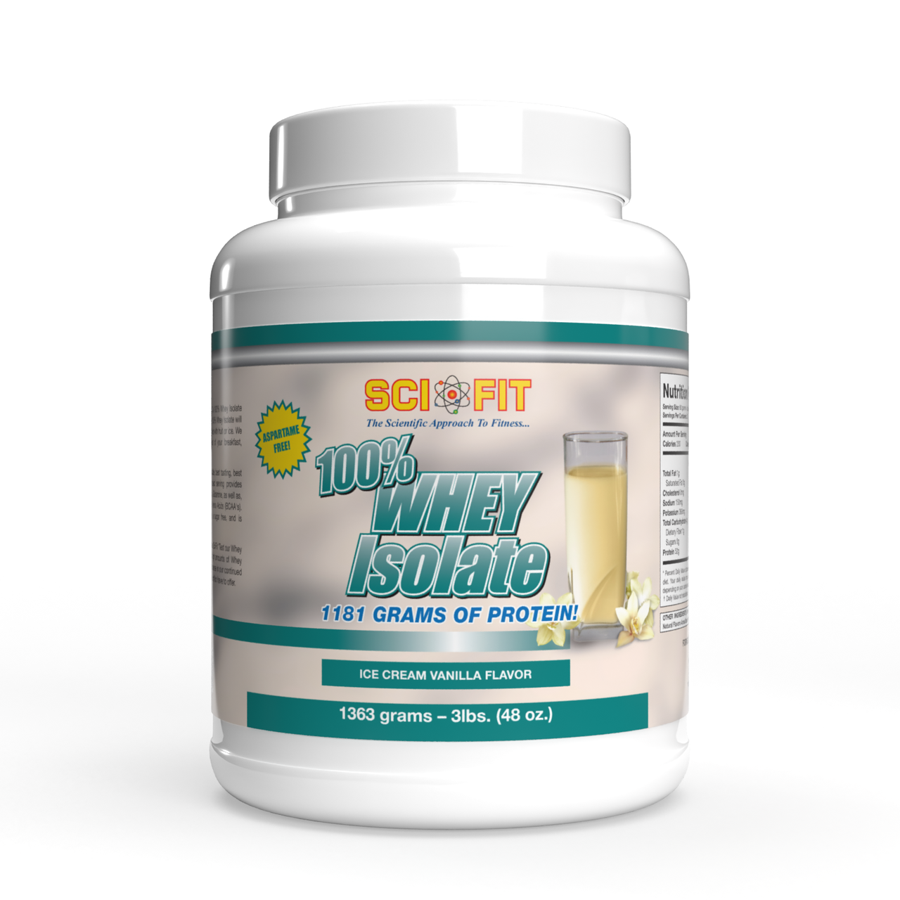 Протеїн Ізолят сироваткового протеїну SciFit 100% Whey Isolate 1363 грам Vanilla