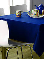 Скатертина для столу 140х140см, однотонна Синій